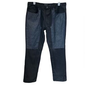 RocaWear classic fit jeans two tone block color Black grey size 40